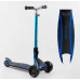 Дитячий самокат Best Scooter G-21102 MAXI. Складане алюмінієве кермо, 3 PU колеса з підсвічуванням. Синій