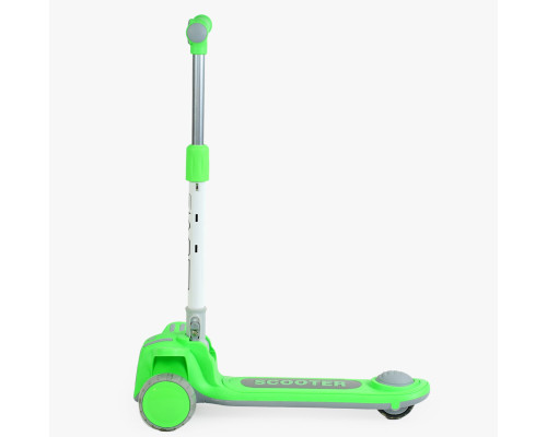 Дитячий самокат Skyper RD-8214. Музика, підсвічування платформи та коліс, 3 PU колеса. Зелений