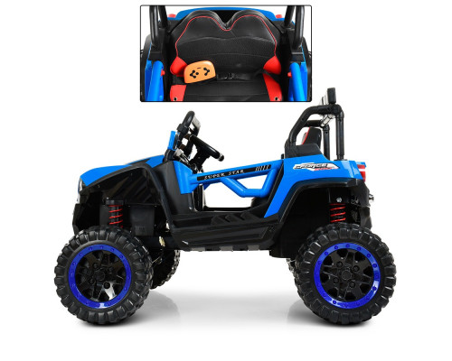 Дитячий електромобіль Джип Bambi Racer M 3804EBLR-4 з USB і MP3. Синій