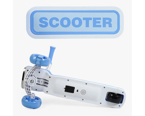Дитячий самокат 5в1 Skyper PY-66745. Світло, укр. озвучування, підсвічування платформи, дод. колеса, захисний бампер