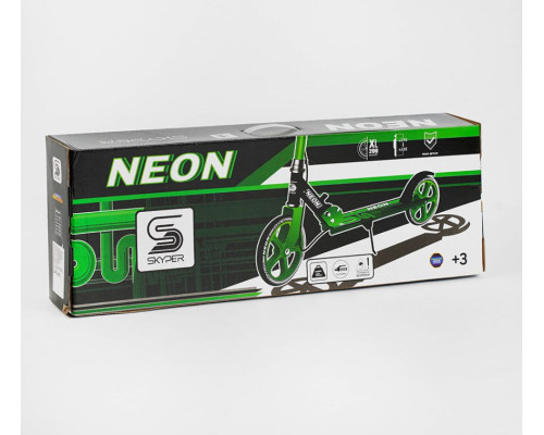 Детячий двоколісний самокат Skyper Neon - N-81483 сталева рама. 