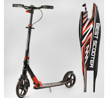 Самокат алюмінієвий - "Best Scooter" 10304 колеса PU, ФАРА, затискач керма