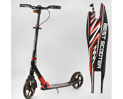 Самокат алюмінієвий - "Best Scooter" 10304 колеса PU, ФАРА, затискач керма