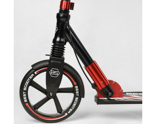 Самокат алюмінієвий - "Best Scooter" 10304 колеса PU, ФАРА, затискач керма