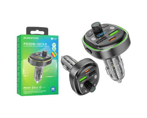 FM-модулятор BC47 BOROFONE BC47 PD30W+QC3.0