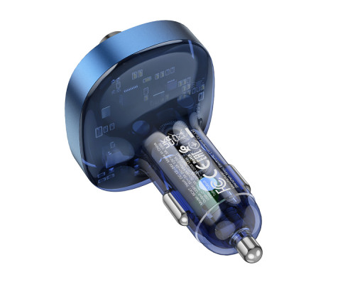 FM-модулятор BC47 BOROFONE BC47 PD30W+QC3.0 Синій