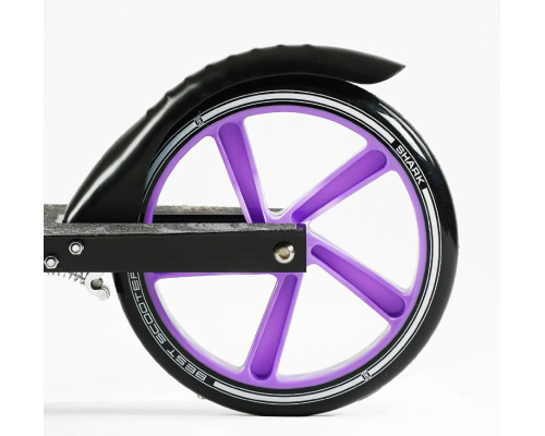 Самокат двоколісний "Best Scooter" SH-30610 - "SHARK", з ручним гальмом, затискач керма, колеса PU - 20 см, 1 амортизатор