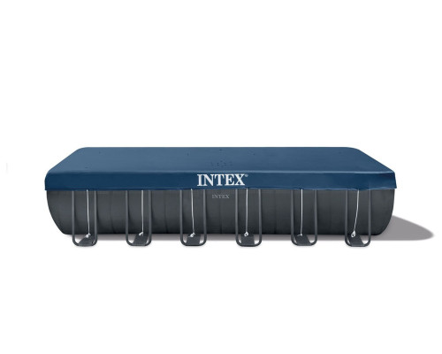 Прямокутний басейн каркасний Intex 26364. Фільтр, сходи, підстилка, тент-кришка. 732x366x132см 31805л