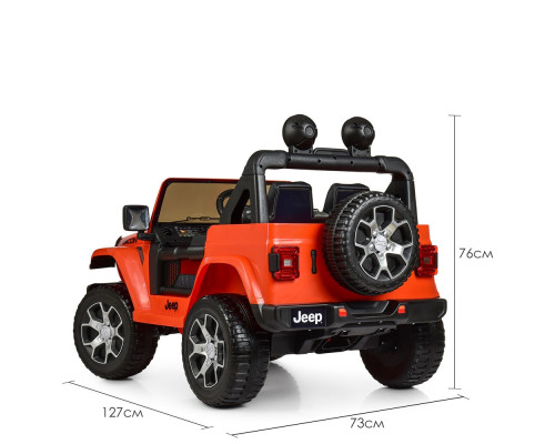 Дитячий електромобіль Джип Jeep Bambi Racer M 4176EBLR-7. Помаранчевий