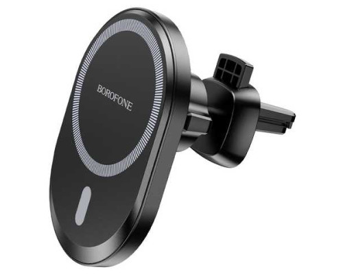 Автомобільний утримувач для телефону з бездротовою зарядкою BOROFONE BH201