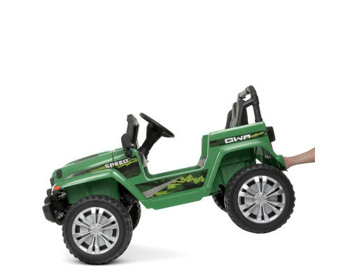 Дитячий електромобіль Джип Bambi M 4557EBLR-10 з пультом керування. Зелений