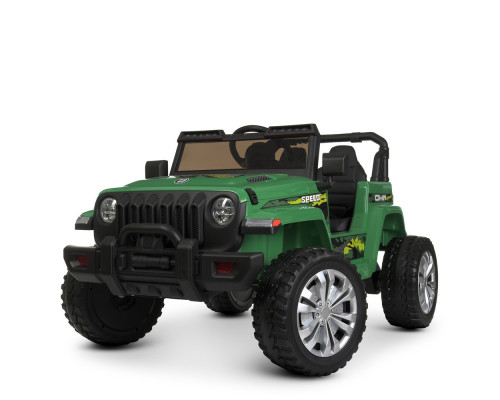 Дитячий електромобіль Джип Bambi M 4557EBLR-10 з пультом керування. Зелений