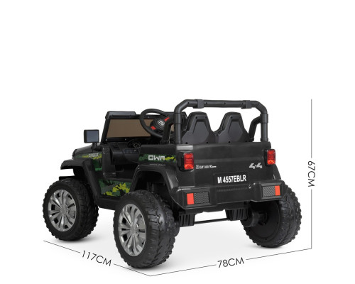 Дитячий електромобіль Джип Bambi M 4557EBLR-2 з пультом керування. Чорний