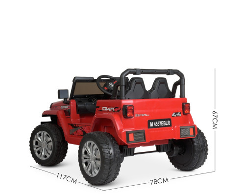Дитячий електромобіль Джип Bambi M 4557EBLR-3 з пультом керування. Червоний