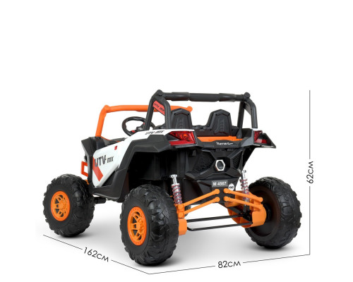 Дитячий двомісний електромобіль Баггі Bambi M 4567EBLR-7-2 з планшетом. Помаранчевий