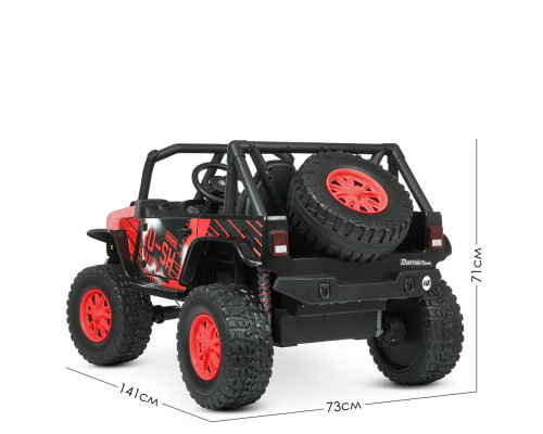 Дитячий електромобіль Джип Bambi M 4878EBLR-3 (24V) з музикою і світлом. Червоний