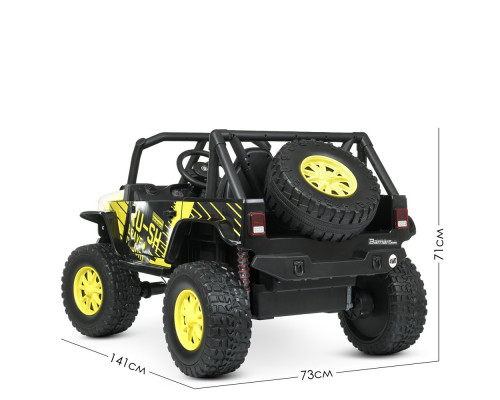Дитячий електромобіль Джип Bambi M 4878EBLR-6 (24V) з музикою і світлом. Жовтий