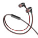 Дротові вакуумні навушники Hoco M85 Black and red