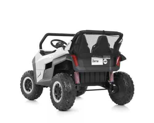 Дитячий двомісний електромобіль Джип Bambi M 5025EBLR-1(24V) з пультом керування. Білий