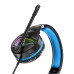 Геймерські навушники HOCO W104 Drift з мікрофоном LED підсвічуванням, Blue