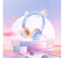 Навушники Hoco W36 Cat Ear Блакитний