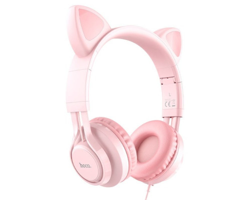 Навушники Hoco W36 Cat Ear Рожевий