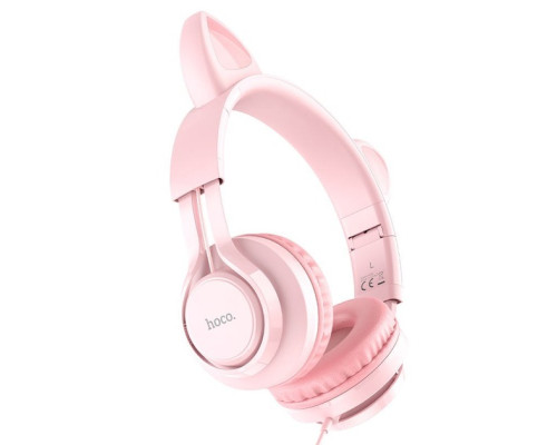 Навушники Hoco W36 Cat Ear Рожевий