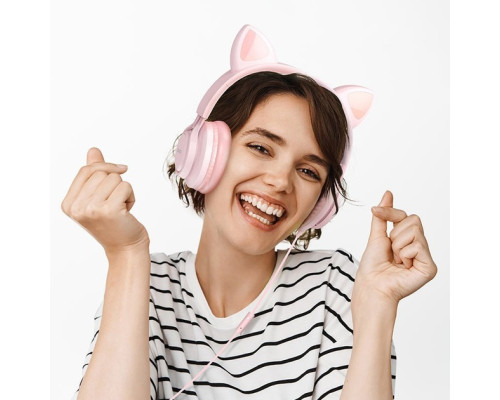 Навушники Hoco W36 Cat Ear Рожевий