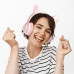 Навушники Hoco W36 Cat Ear Рожевий