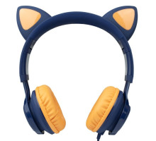 Навушники Hoco W36 Cat Ear Темносиній