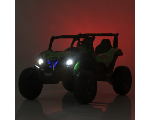 Дитячий двомісний електромобіль Bambi M 5725EBLR-5(24V) з пультом управління. Зелений