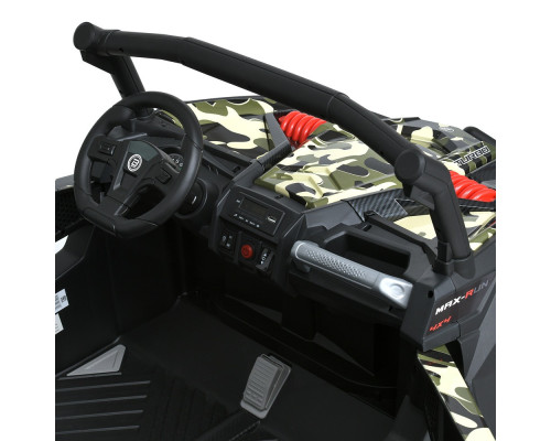 Дитячий двомісний електромобіль Bambi M 5725EBLRS-18(24V) з пультом керування. Камуфляж