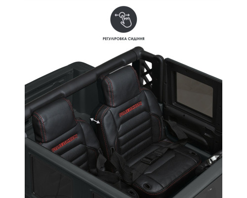Дитячий електромобіль Jeep Rubicon Bambi M 5740EBLR-11 з пультом управління і світлом. Чорний
