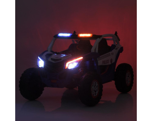 Дитячий поліцейський електромобіль Баггі Bambi M 5743EBLR-4 (24V) з пультом управління. Синій