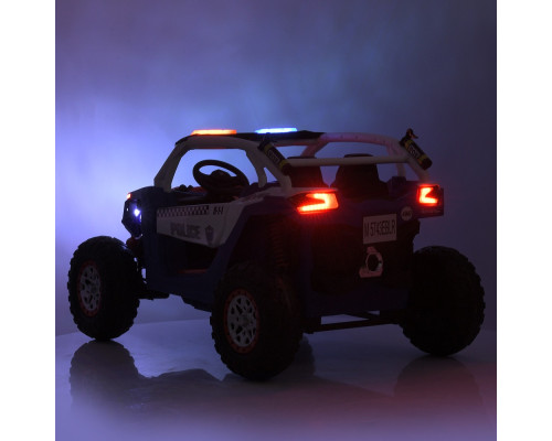 Дитячий поліцейський електромобіль Баггі Bambi M 5743EBLR-4 (24V) з пультом управління. Синій