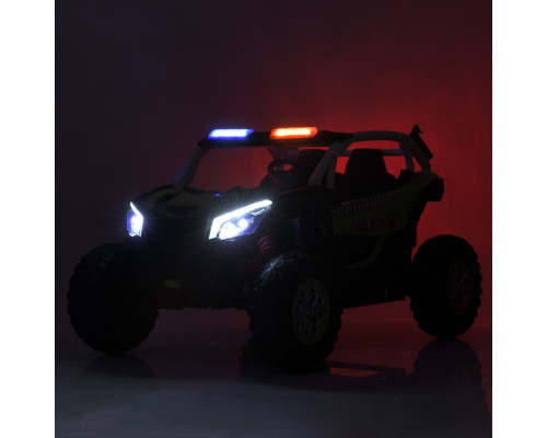 Дитячий поліцейський електромобіль Баггі Bambi M 5743EBLR-5 (24V) з пультом керування. Зелений