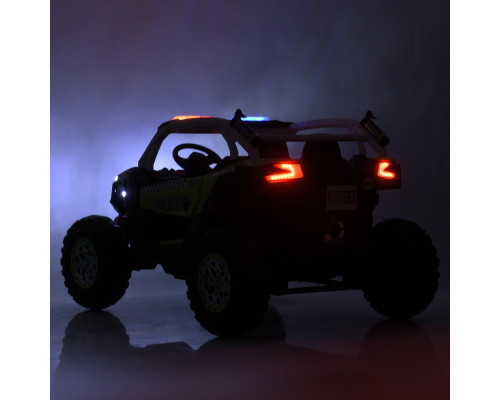 Дитячий поліцейський електромобіль Баггі Bambi M 5743EBLR-5 (24V) з пультом керування. Зелений