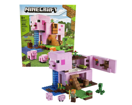 Конструктор Minecraft Будиночок-свиня на 490 деталей (68003)