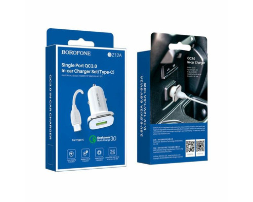 Зарядний пристрій Borofone BZ12A QC3.0