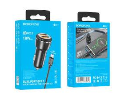Зарядний пристрій Borofone BZ17 Micro QC3.0 18W