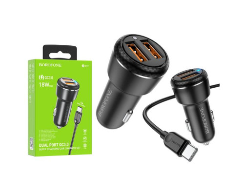 Зарядний пристрій Borofone BZ17 Type-C QC3.0 18W
