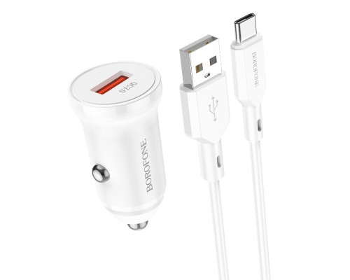 Зарядний пристрій Borofone BZ18 QC3.0 18W White
