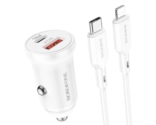 Зарядний пристрій Borofone BZ18 Type-C QC3.0 White