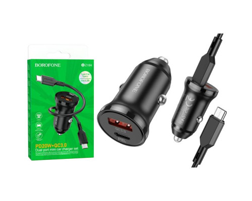 Зарядное устройство Borofone BZ18A Type-C/Type-C PD20W+QC3.0