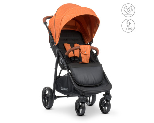 Дитяча прогулянкова коляска-книжка ME 1024 X4 Orange Lines помаранчева
