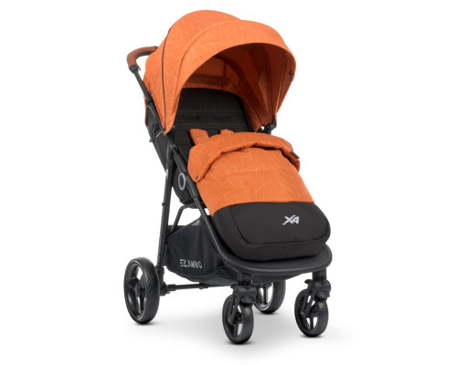 Дитяча прогулянкова коляска-книжка ME 1024 X4 Orange Lines помаранчева