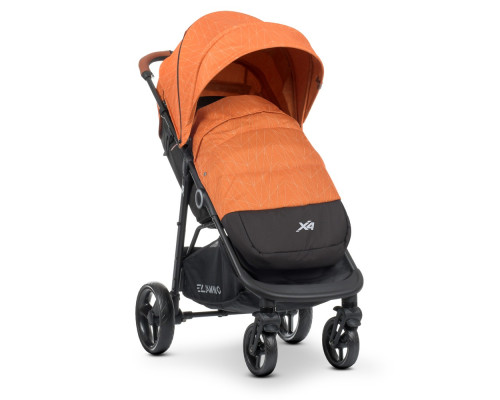 Дитяча прогулянкова коляска-книжка ME 1024 X4 Orange Lines помаранчева