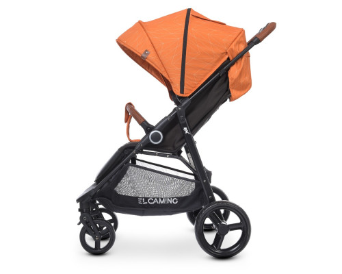 Дитяча прогулянкова коляска-книжка ME 1024 X4 Orange Lines помаранчева