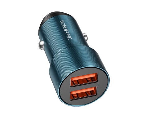 Зарядний пристрій Borofone BZ19 lightning (2USB/2.4A) Blue