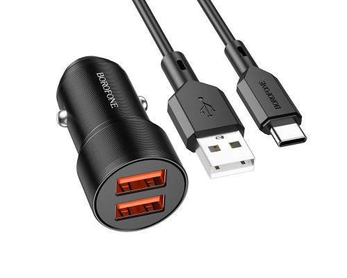 Зарядний пристрій Borofone BZ19 Type-C (2USB/2.4A)